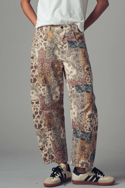 Paisley Wide Leg Jeans