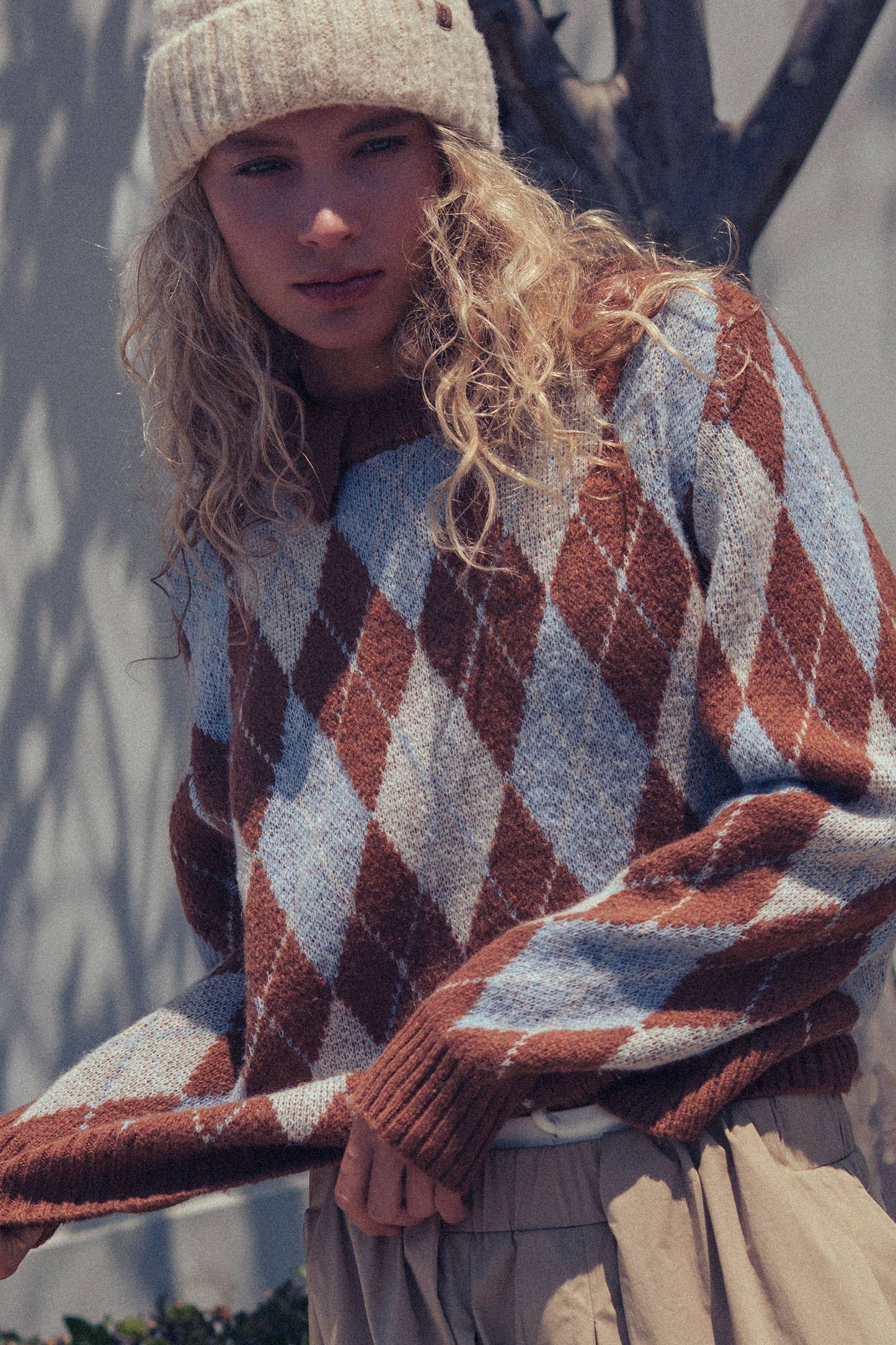 Heritage Argyle Polo Sweater