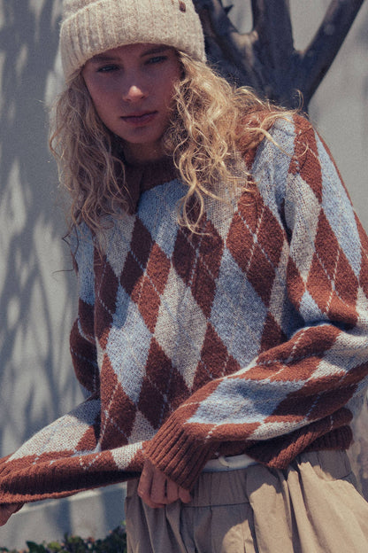 Heritage Argyle Polo Sweater