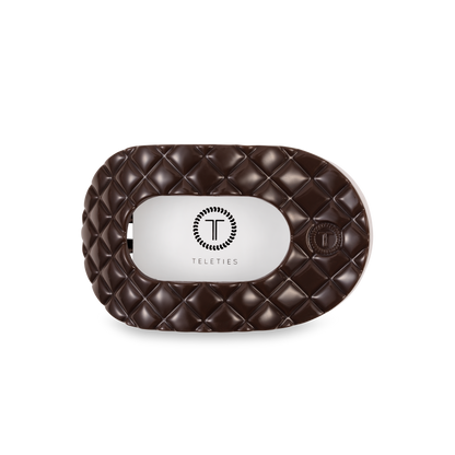 Flat Round Hair Clip | Medium | Truly Taupe Quilted