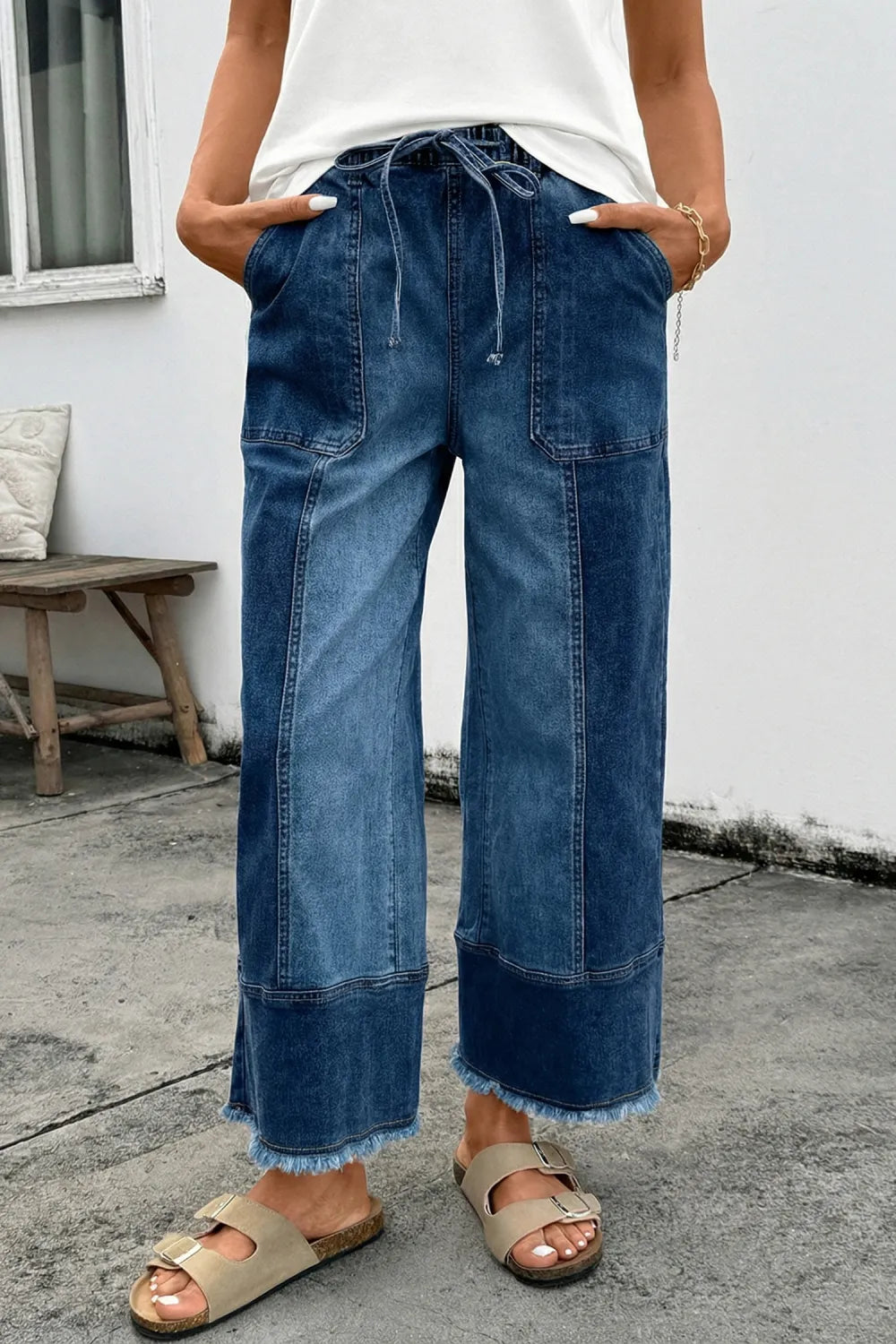 Prussian Drawstring Denim Pants
