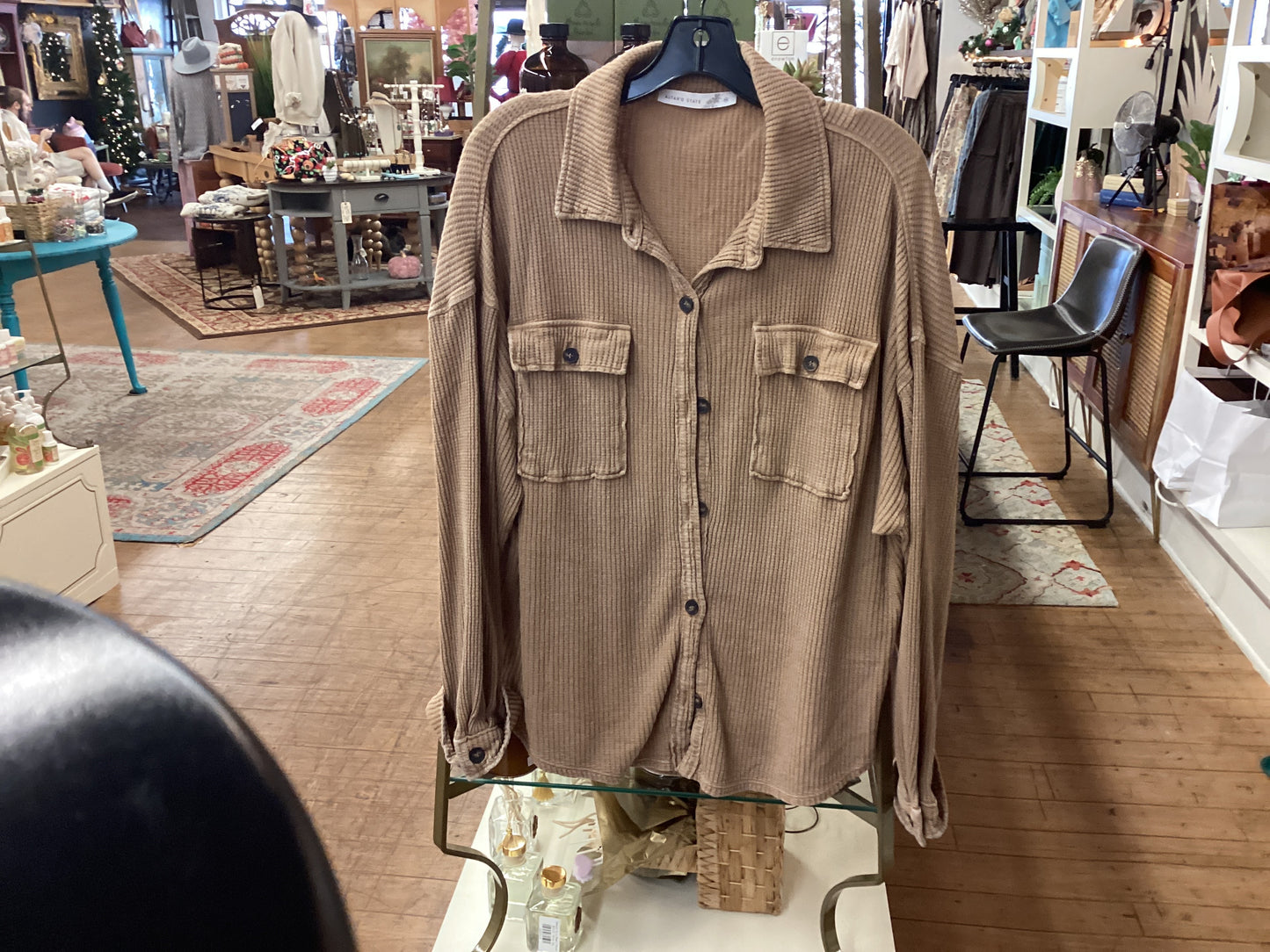 EMR remix tan shacket M