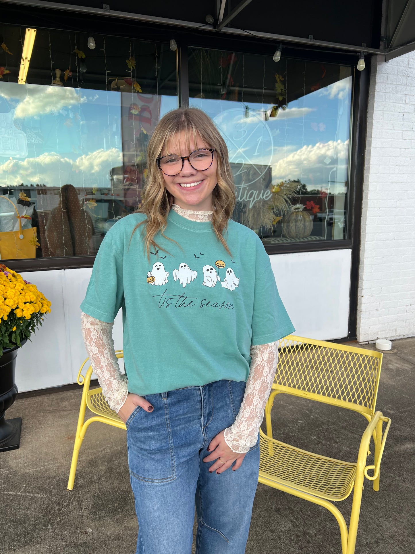 Tis The Season Fall Tee | Seafoam