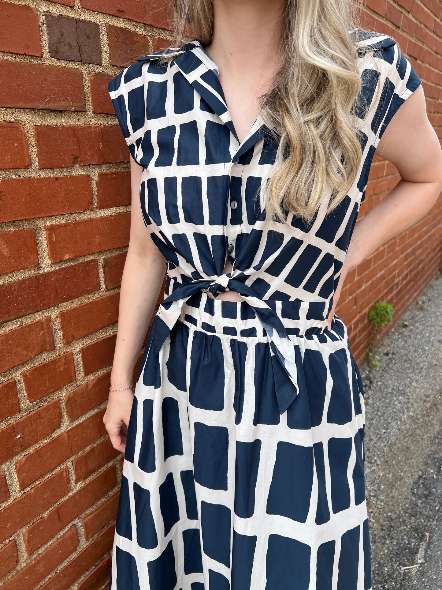 Navy Blueprint Dress