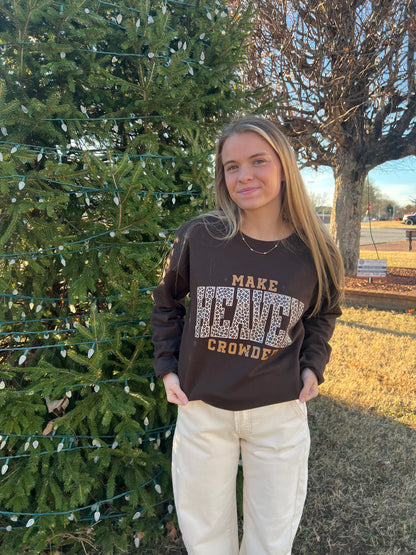 Leopard Make Heaven Crowded Sweatshirt | chocolate