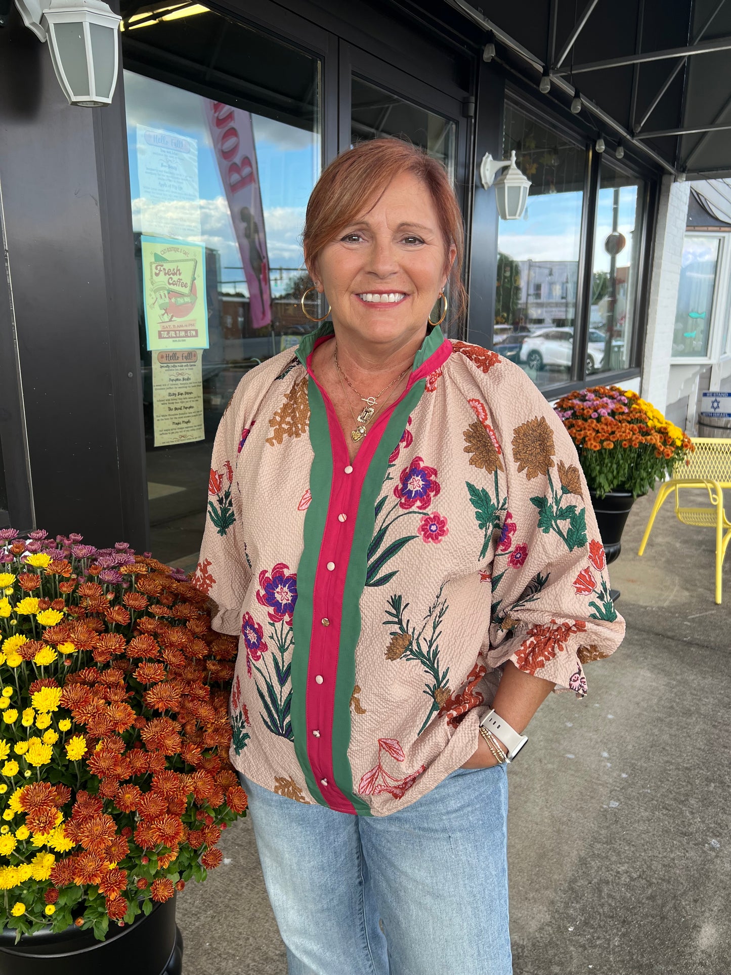 Rosalind Scallop Blouse | Tan