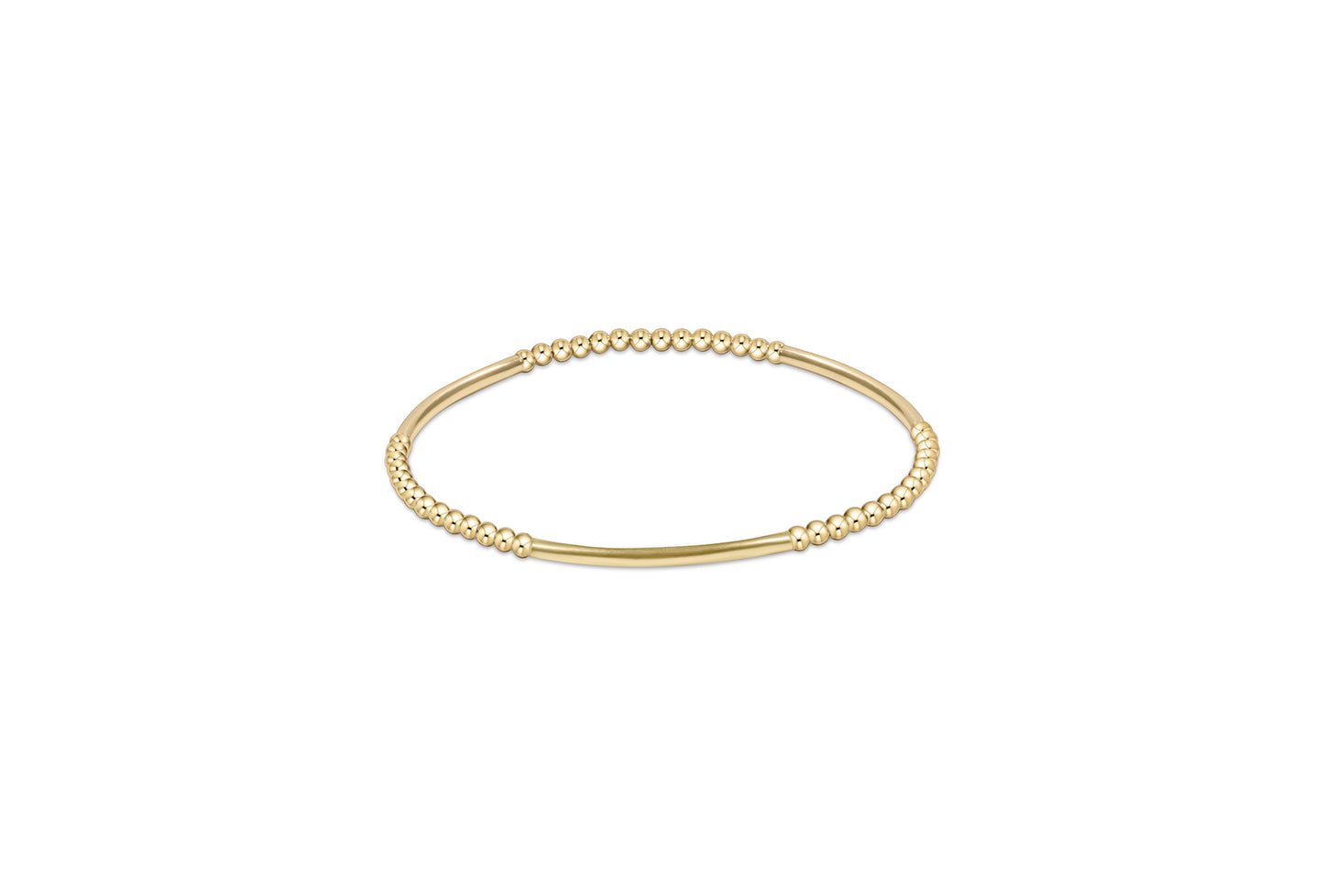 eNewton - Bliss Bar Gold Pattern 2.5mm Bead Bracelet - Gold