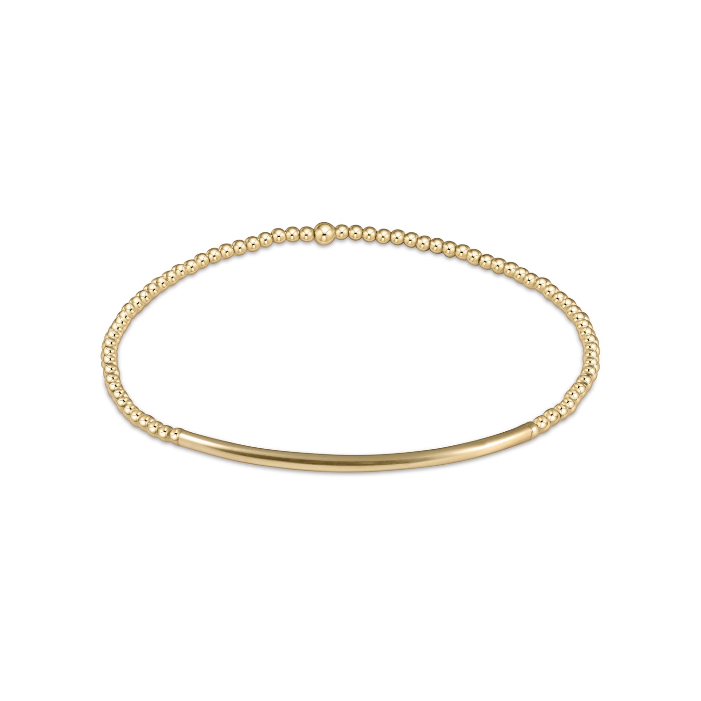 eNewton - Classic Gold 2mm Bead Bracelet - Bliss Bar Gold