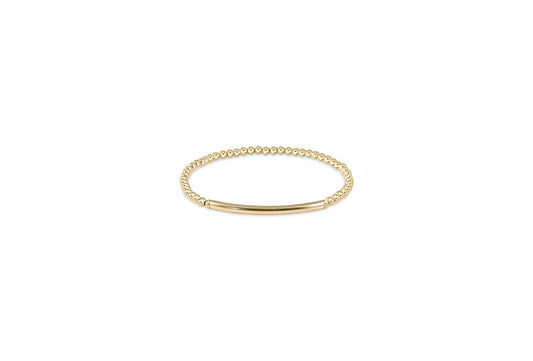 eNewton -Classic Gold 3mm Bead Bracelet - Bliss Bar Smooth