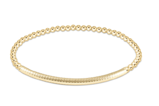 Enewton Extends - Bliss Bar
Textured 3mm Bead Bracelet -Gold
