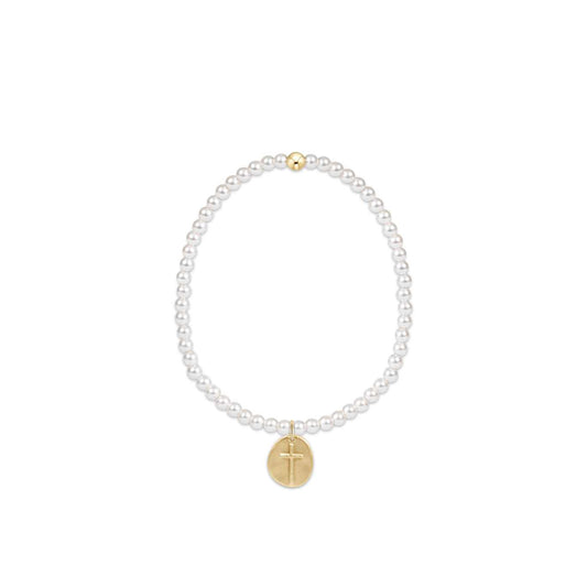 Enewton Extends - Classic Pearl 3mm Bead Bracelet -Inspire Small Gold Charm
