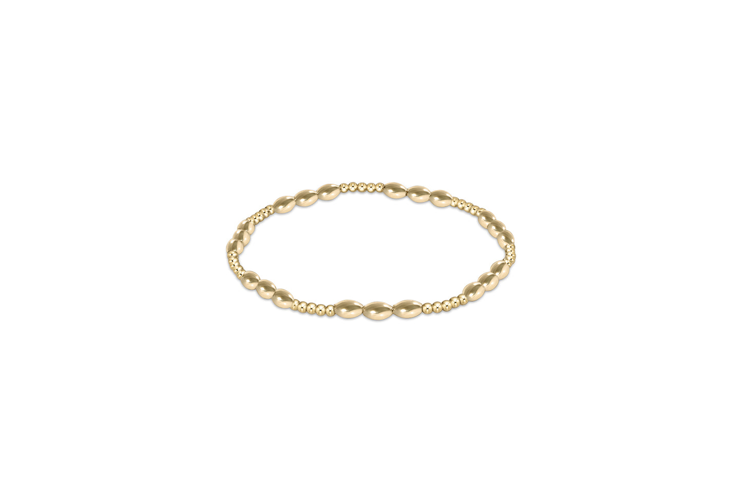 eNewton - Harmony Joy Pattern 2mm Bead Bracelet - Gold