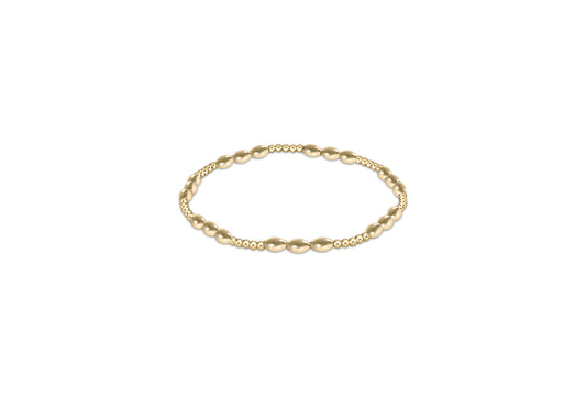 eNewton - Harmony Joy Pattern 2mm Bead Bracelet - Gold