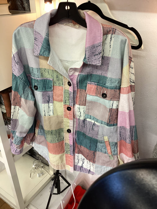KE Peach Love shacket  small