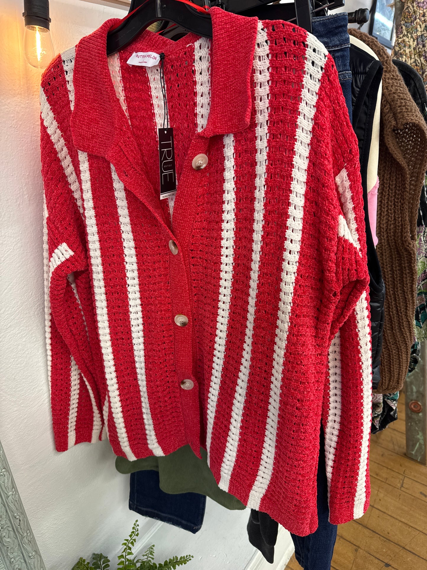 KC -  Candy Cane Cardigan | large