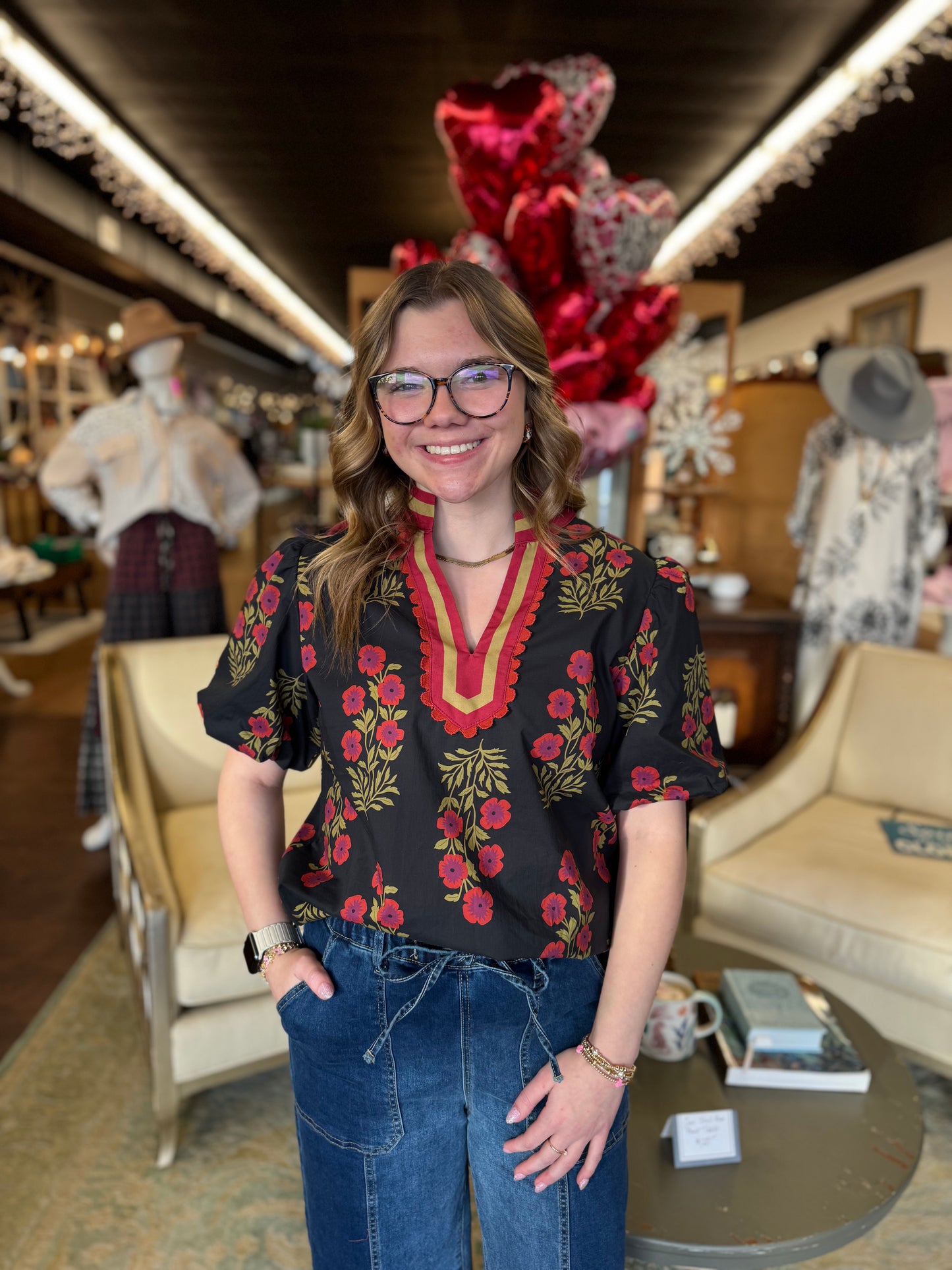 Midnight Bloom Blouse