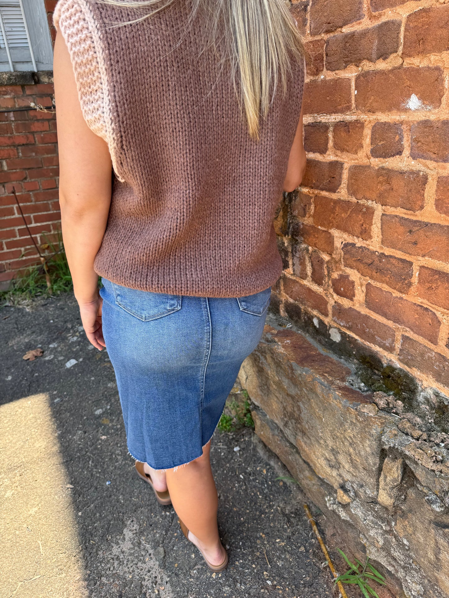 Denim Pencil Skirt