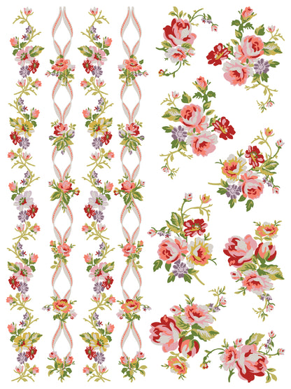 Ditsy Blooms IOD Paint Inlay 12x16 Pad™