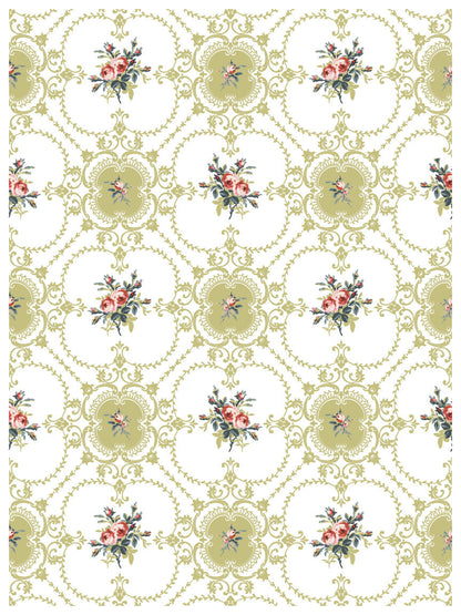 Lattice Rose IOD Paint Inlay 12x16 Pad