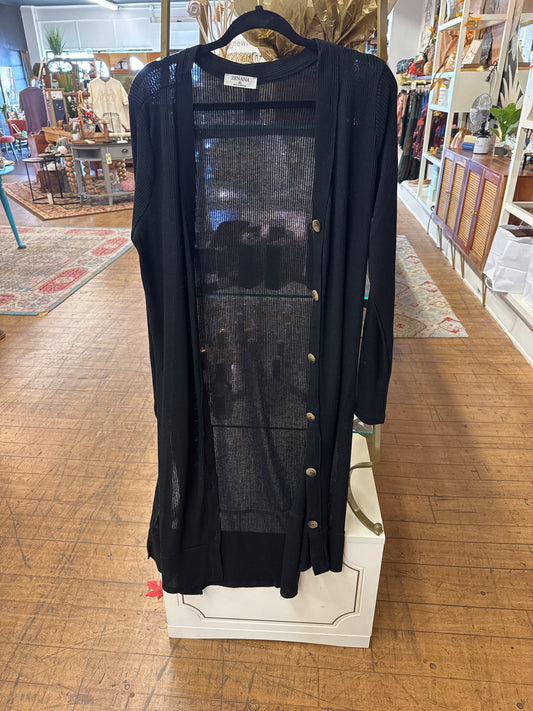 KC -  Zenana long Black Cardigan| xl
