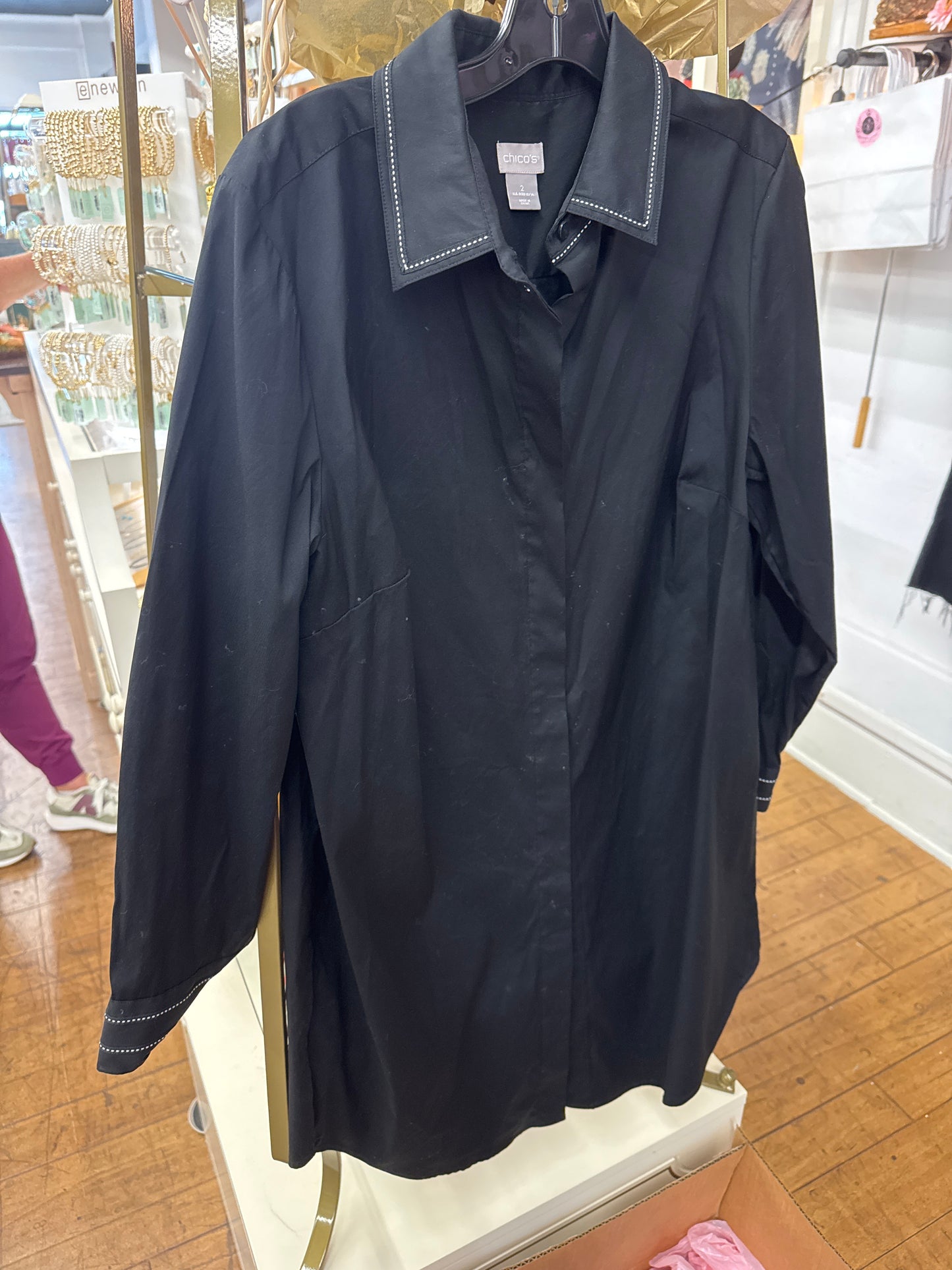 KC - Chico Black Shirt Dress | 2