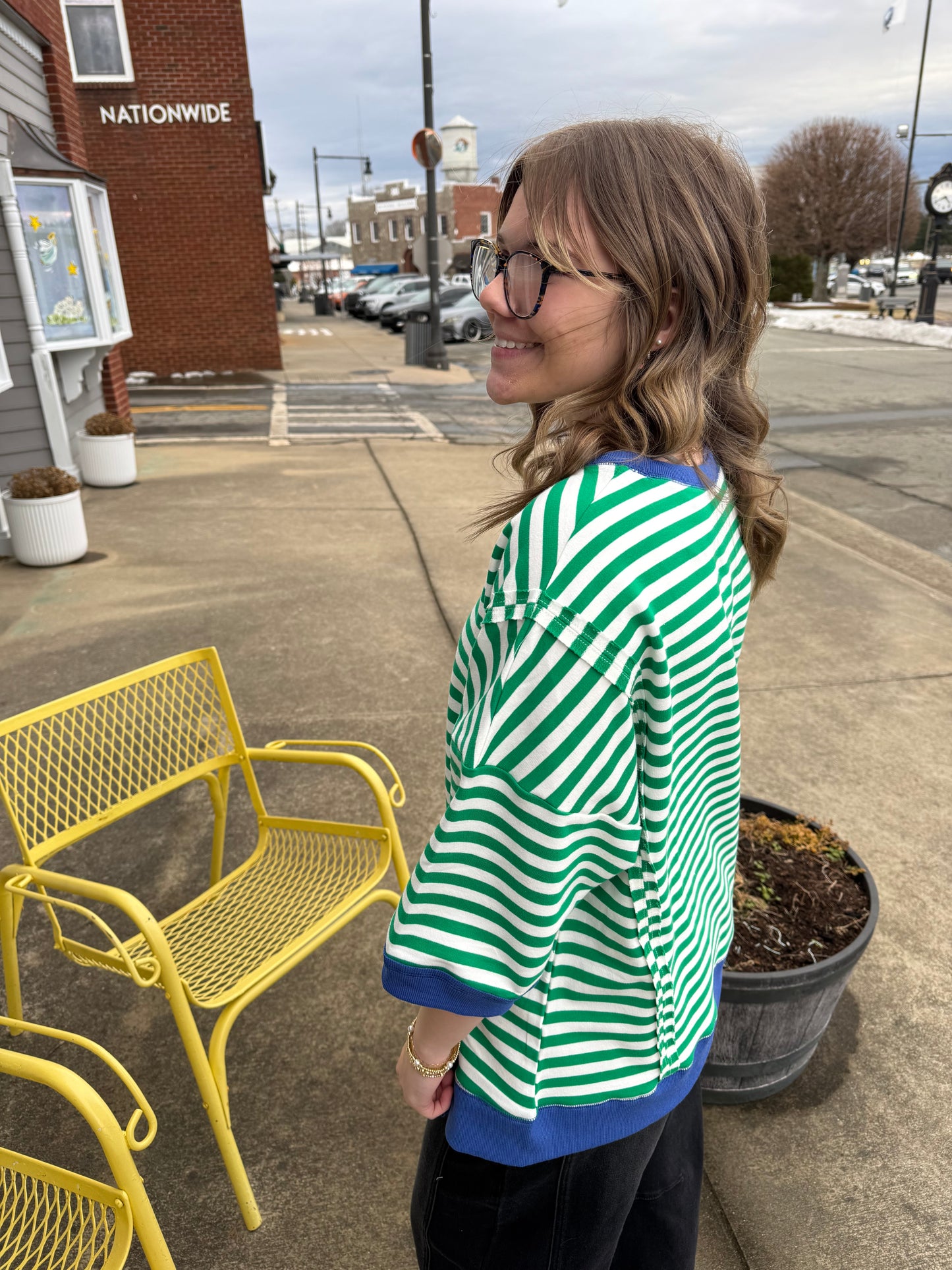 Kelly Oversized Stripe Pullover