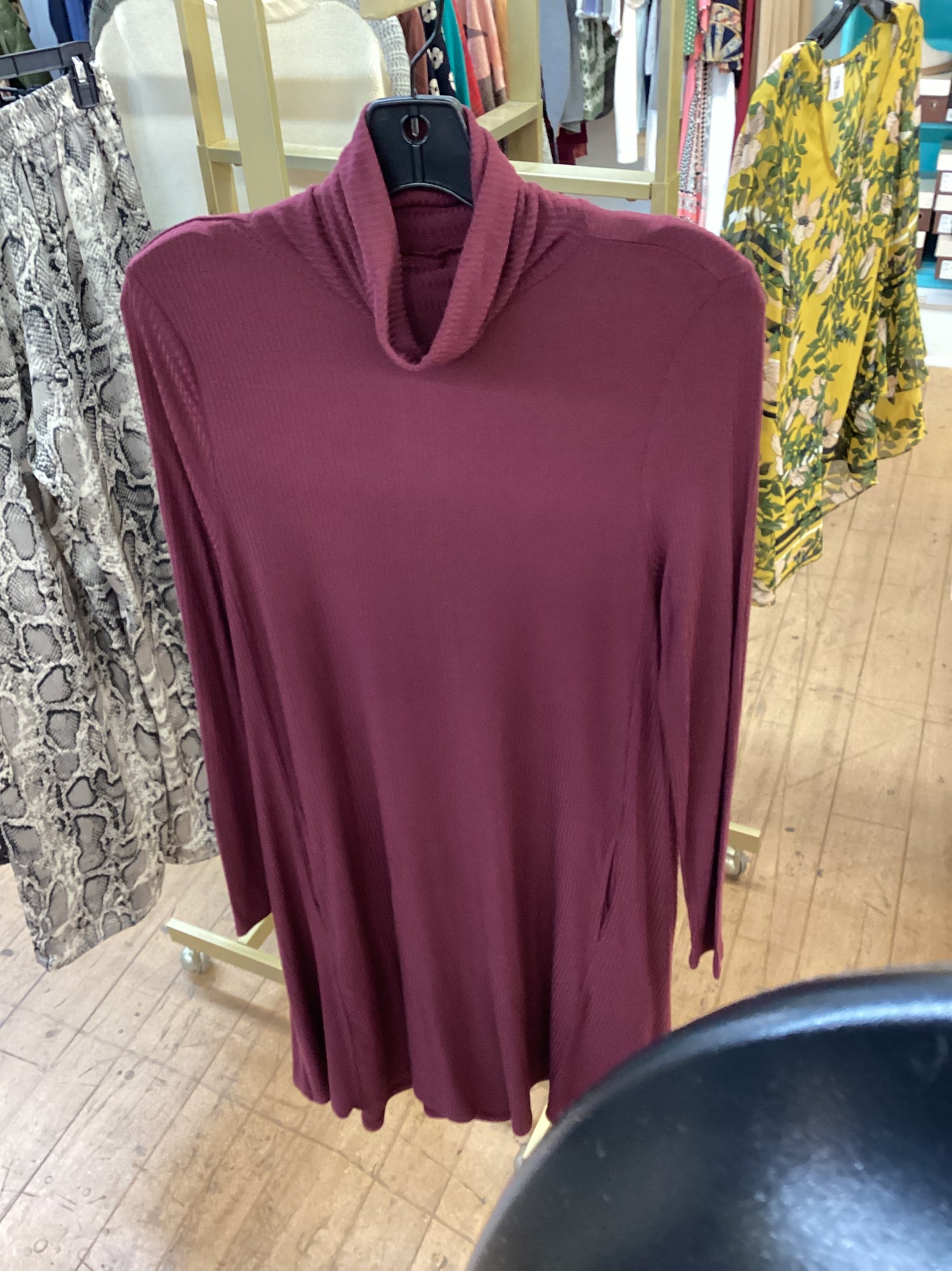DF remix burgundy dress ribbed small