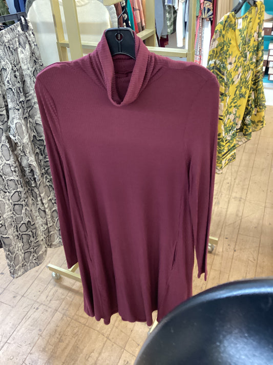 DF remix burgundy dress ribbed small