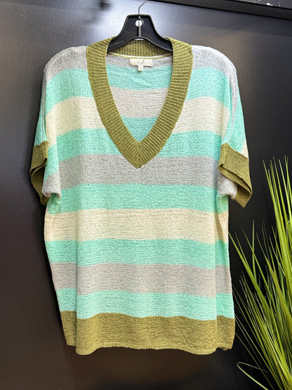 Aqua Mist Striped Sweater