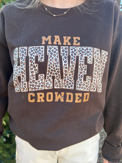 Leopard Make Heaven Crowded Sweatshirt | chocolate
