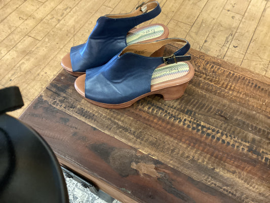 JP B.O.C Blue wedge sandal