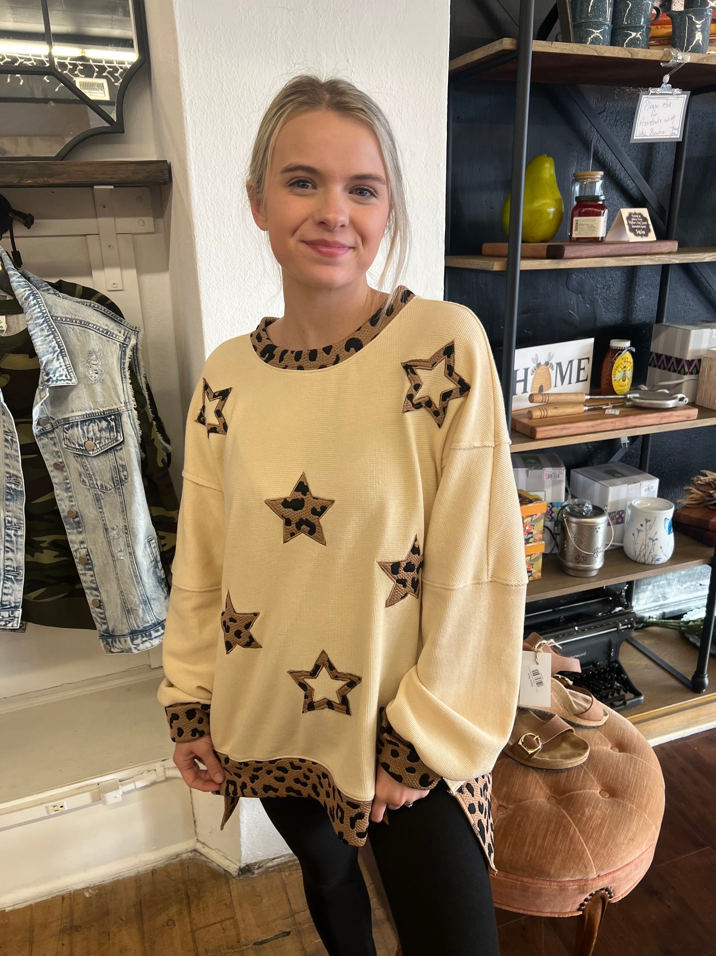 Leopard Star Sweatshirt