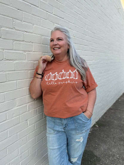 Hello Pumpkin Fall Comfort Colors Tee