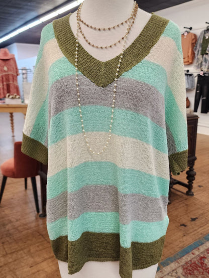 Aqua Mist Striped Sweater