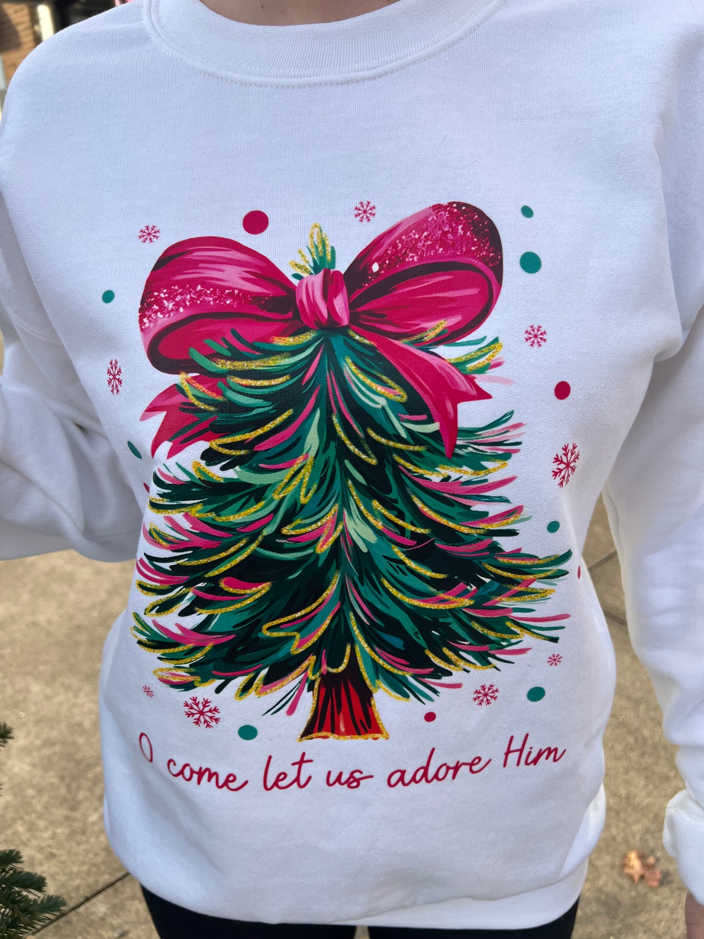 O Come Let us Adore Him Sweatshirt