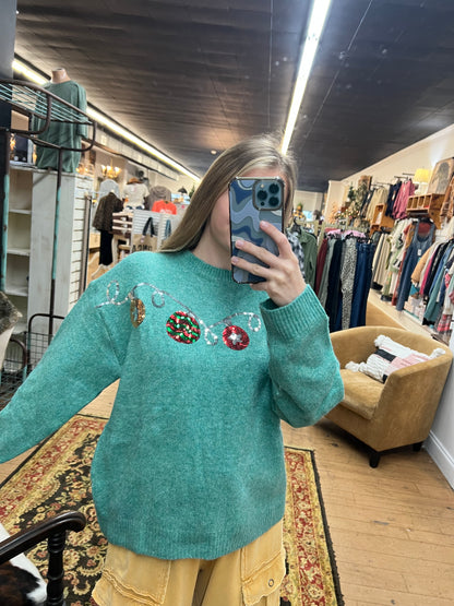 Christmas Ornament Sweater | Green