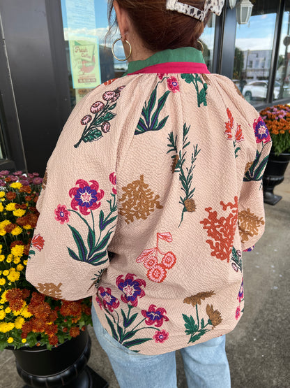 Rosalind Scallop Blouse | Tan