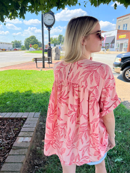 Laura Linen Babydoll Tunic