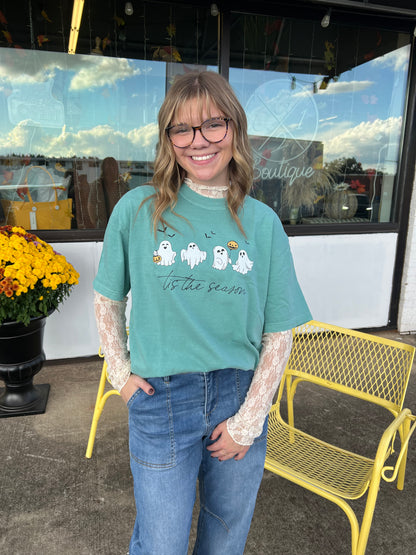 Lucia Lace High Neck Top | Champagne