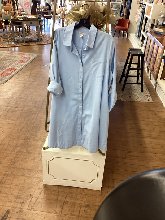 JP light blue shirt dress with pockets xl