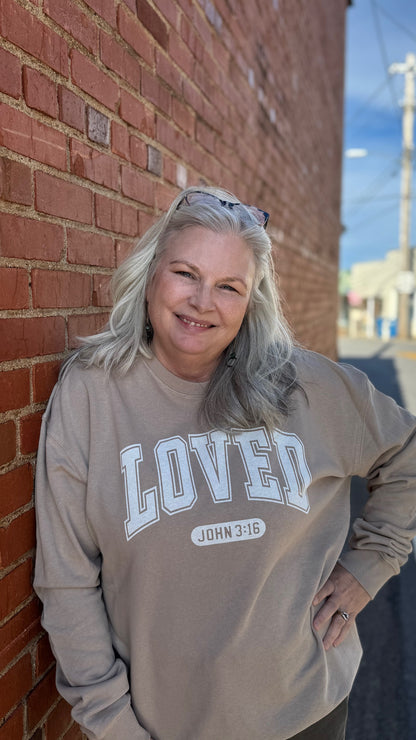 Loved John 3:16 Sweatshirt | Mocha