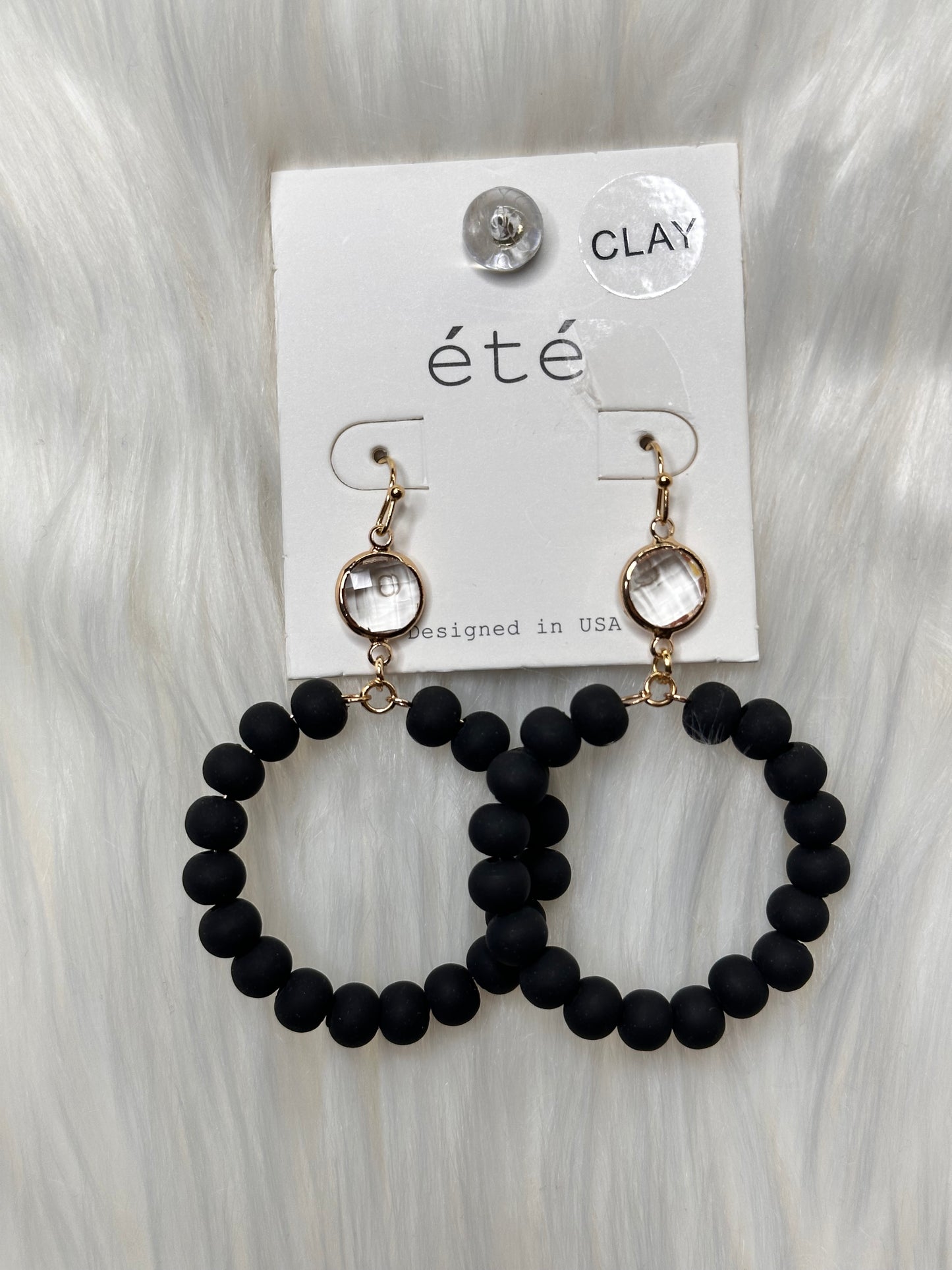 Clay Beaded Circle Earring