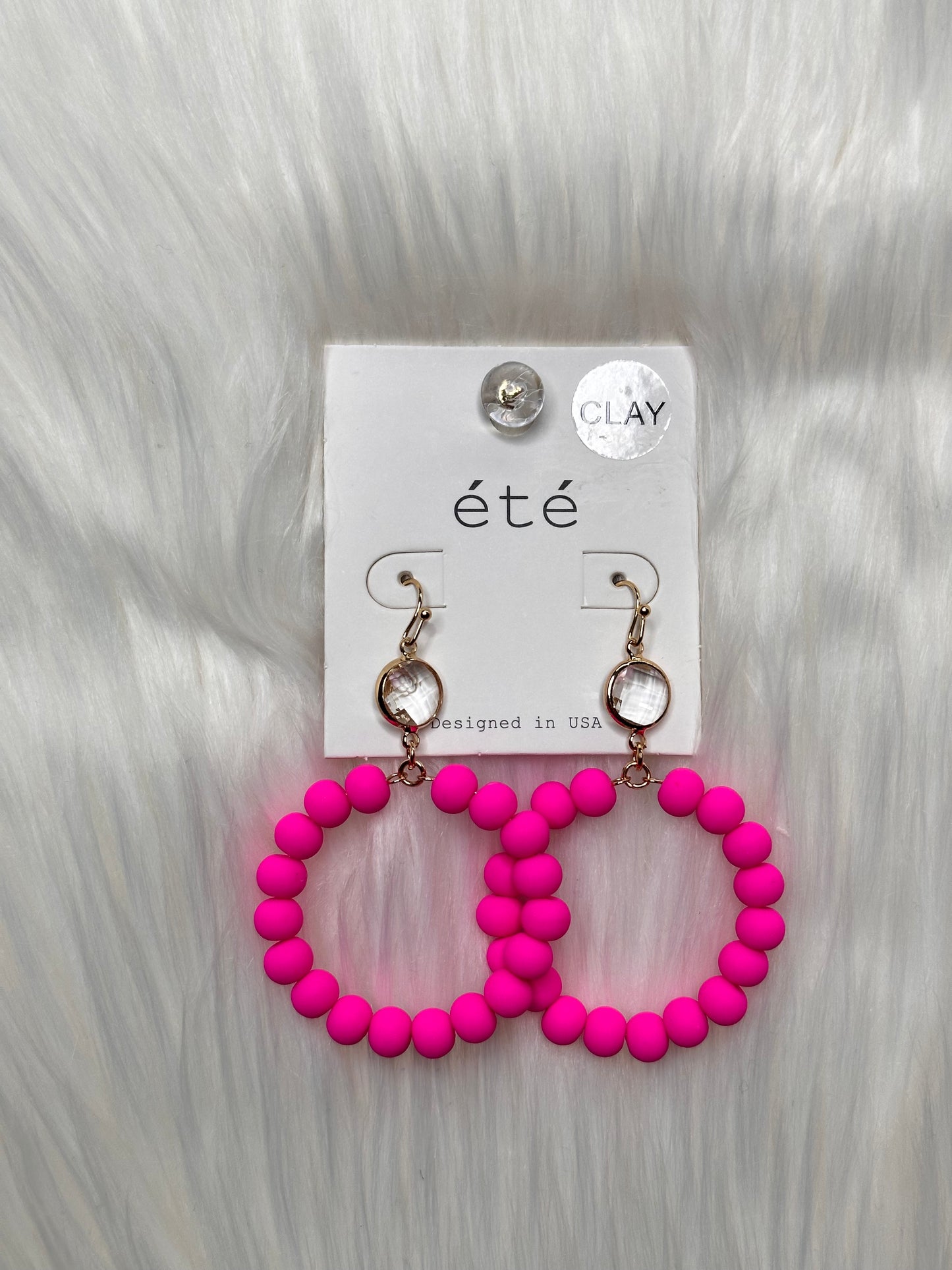 Clay Beaded Circle Earring