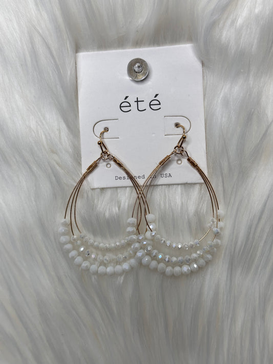 Glass Bead Teardrop Earring