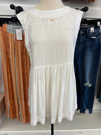 Pure Heart Eyelet Top