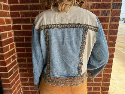 Sunset Serenade Ice-Washed Denim Jacket