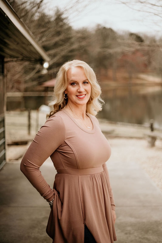 Ribbed Long Sleeve Peplum Top