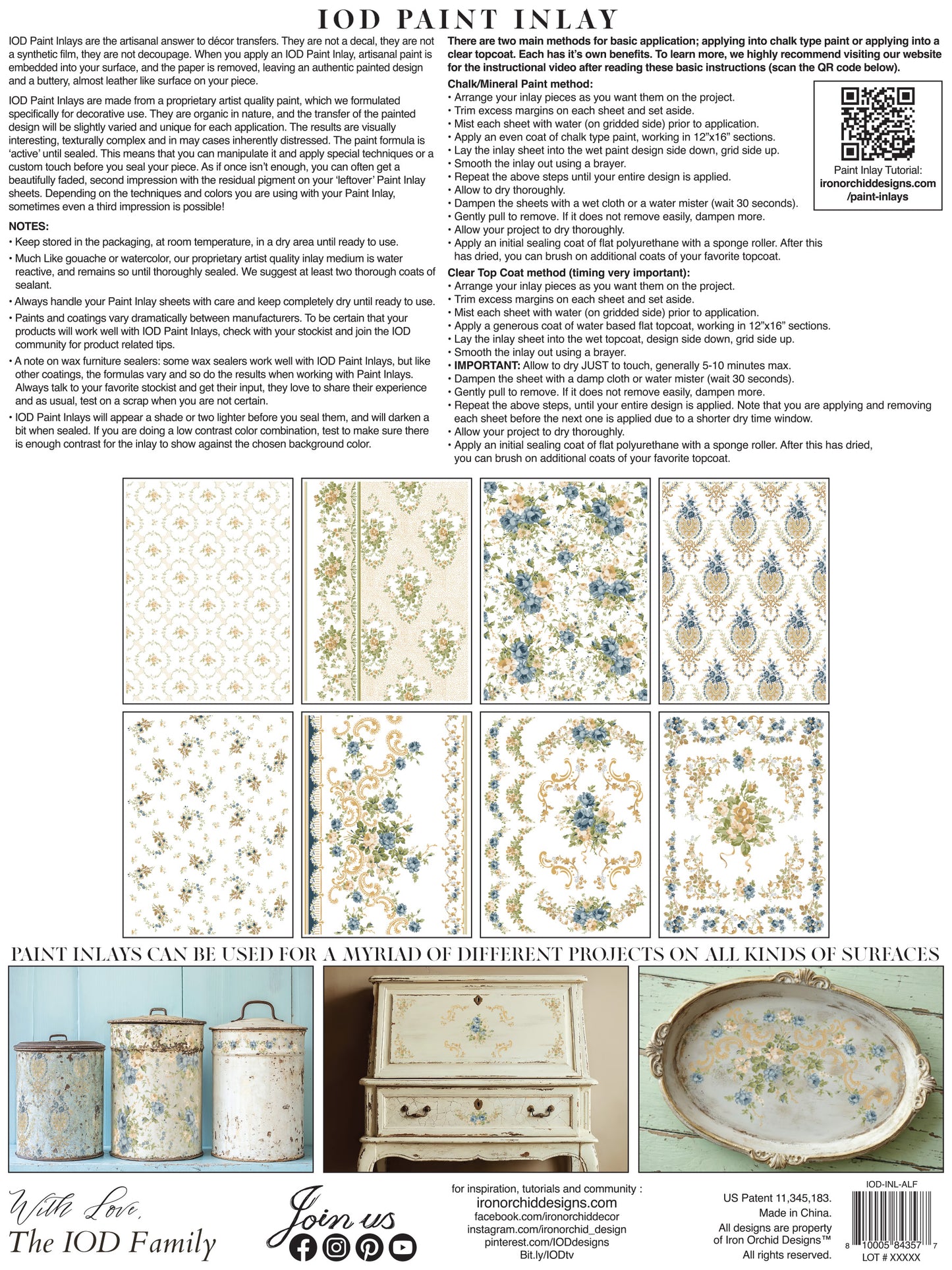 Alfred Peats and Co. IOD Paint Inlay 12x16 Pad™