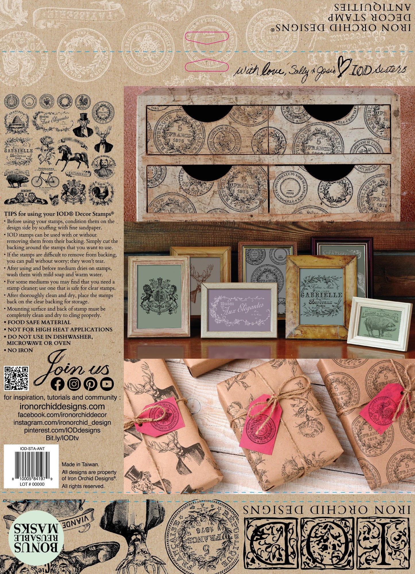 Antiquities 12x12 IOD Stamp