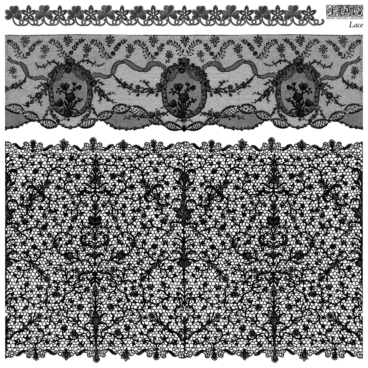 Lace 12x12 IOD Stamp™